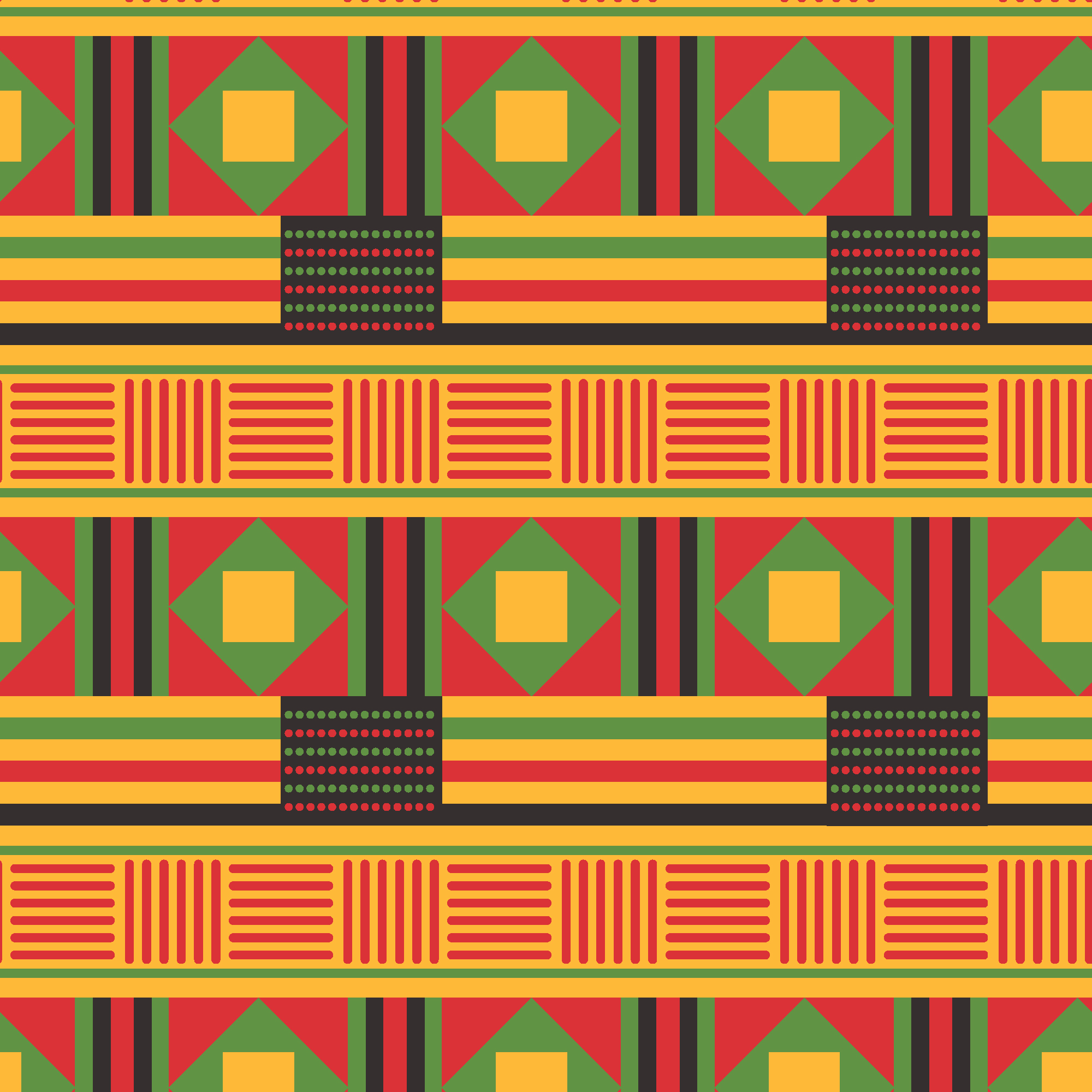 footer with kente background